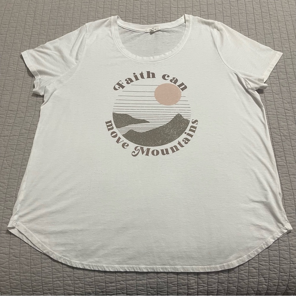 Maurices Faith Can Move Mountains Graphic Tee Size 1X